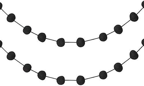De Kulture™ Hand Made Felt Pom Pom Garland (Black) Set of 2