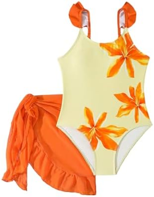 Amazon.com: Toddler Sunflower Floral One Piece Swimsuits for Girls