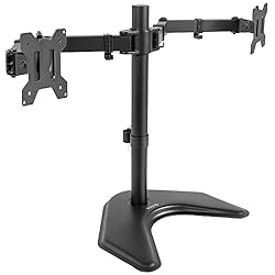 VIVO Dual LED LCD Monitor Mount, Free-Standing Desk