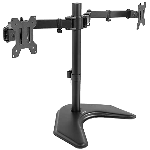 VIVO Dual LED LCD Monitor Mount, Free-Standing Desk