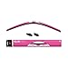 AutoTex Clix Wipers - Pink Carbon Fiber Automotive Wiper Blades - Universal Clip On Replacement Windshield-Wipers - All-Weather - Single Blade (22