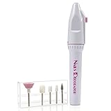 Electric Nail Drill Manicure & Pedicure Care Set: Mini Nail Kit System for Buffing, Grooming, and Polishing of Nails at Home – Battery Powered