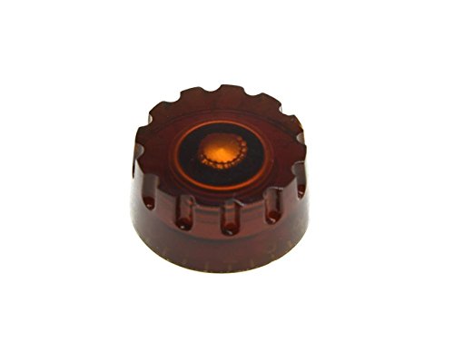 KAISH 4pcs Amber Knurled LP Guitar Speed Dial Knobs Control Knobs for Les Paul Guitars
