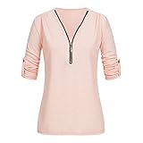 Clearance!Youngh 2018 New Womens V Neck Zipper Plus
