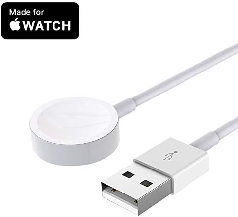 Smart Watch Charger Simple Portable Charging Cable Magnetic Charging Module Compatible with 38mm 42mm 44mm Apple Watch Series 1 2 3 4(White)
