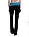 HDE Women's Color Block Fold Over Waist Yoga Pants Flare Leg Workout Leggings,Black & Teal,Medium