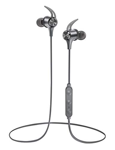 Boltune Bluetooth Headphones, 16 Hours Playtime IPX7 Waterproof Bluetooth V5.0 Wireless Headphones, Sports Earbuds for Running with Magnetic Connection, Built-in Mic