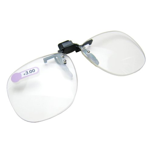 Daiso Japan Optical Clip-on Flip-up Magnifying Reading Glasses +3.00 Diopter