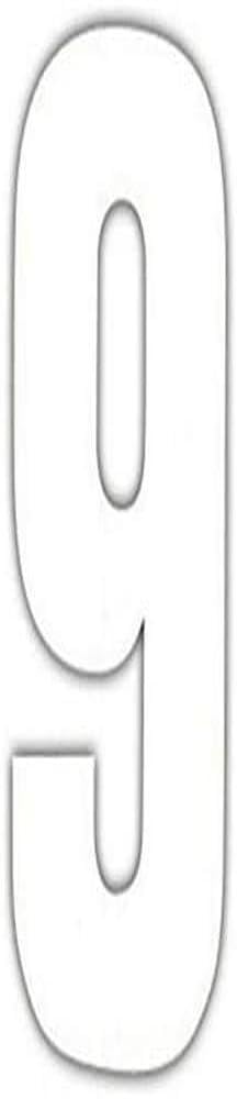 Merriway BH04248 (3 Pcs) White Vinyl Stick-On Wheelie Bin Post Box Crate Dust Bin Numbers, 150mm (6 inch) Number 9 - Pack of 3 Pieces