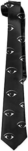 Mens Neck Tie Seamless Eyes Pattern Silk Polyester Necktie Fashion Tie