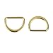 20Pcs Metal D-Ring Buckle Loop Ring for Strap Keeper Gold