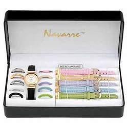 Navarre ladies watch with interchangeable bands and fac…