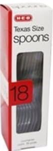 Image of HEB Texas Size Clear Plastic Spoons (Tablespoon) 8.25" Long, (8 Boxes of 18, Total of 144)
