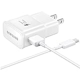 OEM Adaptive Fast Charger for Samsung Galaxy Tab A 8.0 (2017) 15W with certified USB Type-C Data and Charging Cable. (WHITE/3.3FT/1M Cable)
