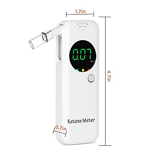 Anntoo Ketone Meter Ketone Testing Kit with 5Pcs Replaceable Mouthpieces