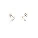 Honeycat Flat Drop Bar Stud Earrings in 18k Rose Gold Plate | Minimalist, Delicate Jewelry (Rose Gold)