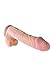 Pipedream King Cock Plus Dual Density Cock Dildo with Balls, Flesh, 12