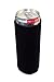 QualityPerfection Slim Can Cooler Sleeves, Beer/Energy Drink Blank Skinny 12 oz Neoprene Coolie, Thermocoolers for 12 oz Tall Skinny Beverage - 6 PACK (Black)