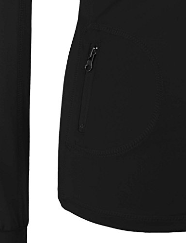 image for makeitmint Women's Comfy Zip Up Stretchy Work Out Track Jacket w/Back 