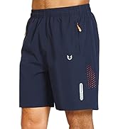 NORTHYARD Men's Athletic Hiking Shorts Quick Dry Stretch Shorts with Zip-Pockets Outdoor Running ...
