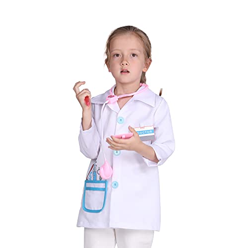 Doctor Lab Coat Role Play Costume Pretend Play Jacket for Kids Girls