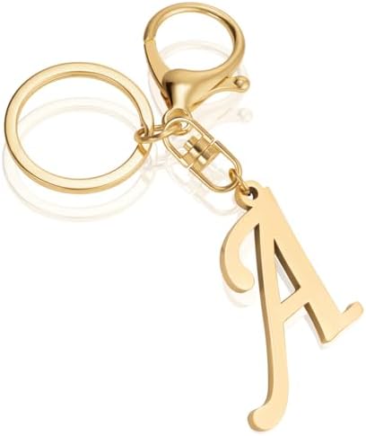 jtkdxqs Gold A-Z Initials Letter Keychain Cute Pendant for Wallet