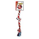 Flossy Chews Cottonblend Color 3-Knot Rope Tug, Large, 25-Inch, Assorted Colors