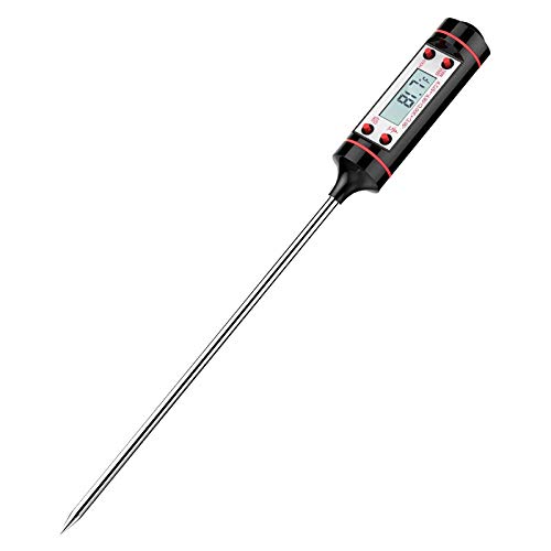 Meat Thermometer Cooking Thermometer [5.8 Inch Long Probe] With Instant Read, LCD Screen, Hold Function For Kitchen Food Smoker Grill BBQ Meat Candy Milk Water