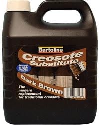 Bartoline Creocote Oil Based Wood Treatment 4L Dark Garden Shed Fence Protection