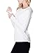 LE3NO Womens Tri-Blend Long Sleeve Round Neck T Shirt with Thumb Hole