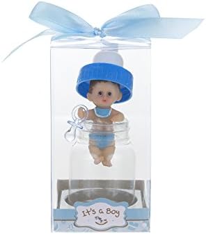 Mega Favors 12 pcs Party Keepsake Baby in a Blue Bottle While Holding on Pacifier, Awesome Party Favors for Baby Shower Announcement Parties, Boys or Girls Party & Other Themed Events