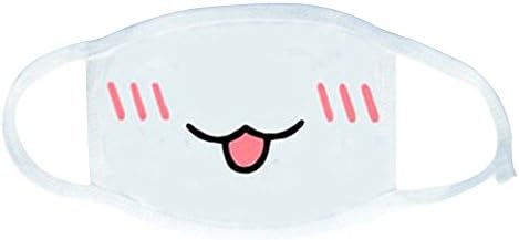 Frankfort White Anime Emoticon Mouth-Muffle Kaomoji Anti-Dust Cute Face Mask (6)