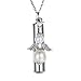 HooAMI Pearl Angel Wings Charm Memorial Urn Necklace Stainless Steel Cremation Jewelry