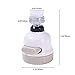 360° Rotatable High Pressure Sink Sprayer Head, Universal ABS Splash Filter Kitchen Sink Faucet Water Spray Nozzle Head, 3 Modes Adjustment