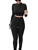 GOKATOSAU Women's Sexy 2 Piece Outfits Long Sleeve