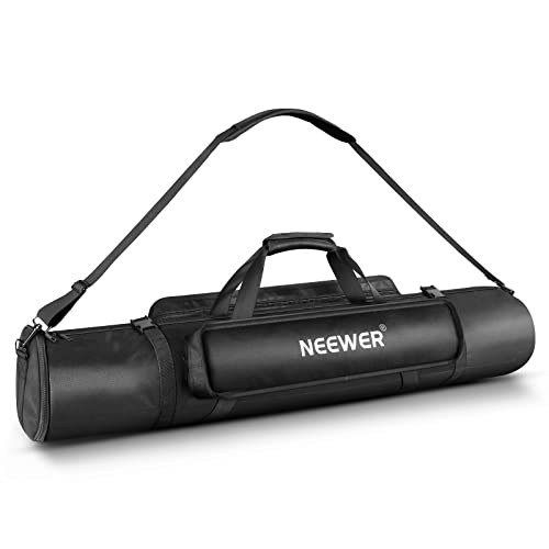 Neewer Tripod Carrying Case, Heavy Duty Waterproof Nylon Bag with Handles & Shoulder Straps, Compact Case with Full Length Zippered Closure, External Pocket for Light Stand/Boom Stand/Tripod