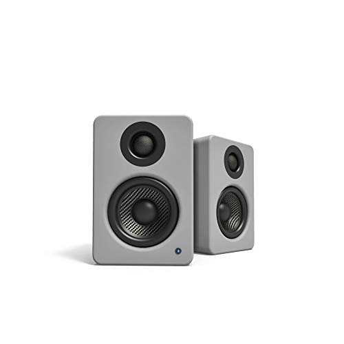 Kanto YU2 Powered Desktop Speakers | 3" Composite Drivers | 3/4" Silk Dome Tweeter | Class D Amplifier | 100 Watts | Built-in USB DAC | Subwoofer Output | Matte Grey | Pair
