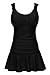 Wantdo Women's Solid Swimwear Convertible Tummy-Control Swimdress