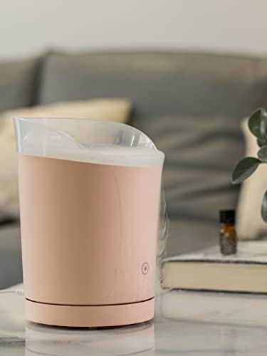 SERENLUX Essential Oil Diffuser, Backflow Mist Like Cloud Fall Cloud Flow, 280ml Aromatherapy Humidifier with LED Lights, Waterless Auto Off, Air Aroma Scent for Home Office Large Room, Pink