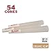 54 RAW Organic 1 1/4 Cones - W Gallery Scoop Sticker - Discreet Box - Pure Hemp 1.25 84mm Pre-Rolled Cones - 26mm Filter Tips - Natural Unbleached Unrefined Rolling Papers - 50 + Bonus Pack