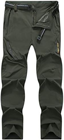 LY4U Men's Outdoor Quick Dry Lightweight Breathable Trousers Hiking Camping Trekking Mountain Running Cycling Hunting Stretch Trousers