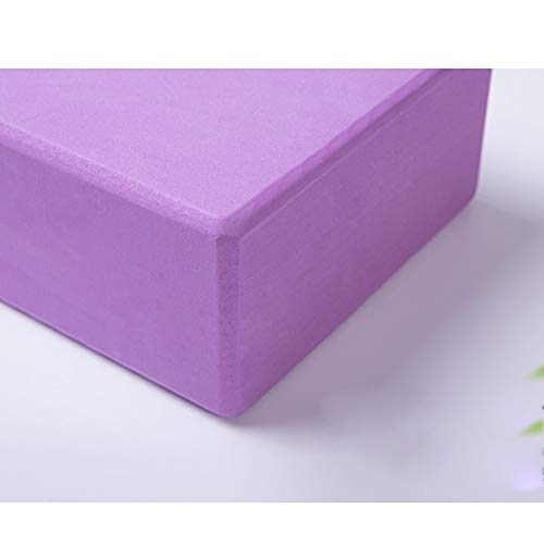 Yoga Block EVA Foam Yoga Brick Exercise Fitness Bricks Lightweight Yoga Aid Tool Great for Yoga and Pilates Purple