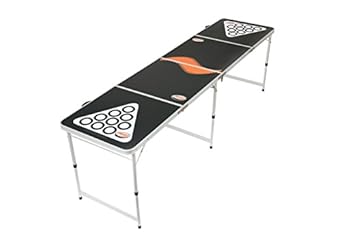 Hartleys Rot-Weißer Klappbarer Bier-Pong-Tisch 2,4 m - 4 Platten