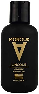 MOROUK - Organic Beard Oil Made in USA - beard straightener - beard oil thickener - beard growth - beard oil softener - good smelling beard oil - premium beard oil with natural ingredients (4 oz)