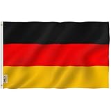 Anley Fly Breeze 3x5 Foot Germany Flag - Vivid Color and UV Fade Resistant - Canvas Header and Double Stitched - German Flags Polyester with Brass Grommets 3 X 5 Ft