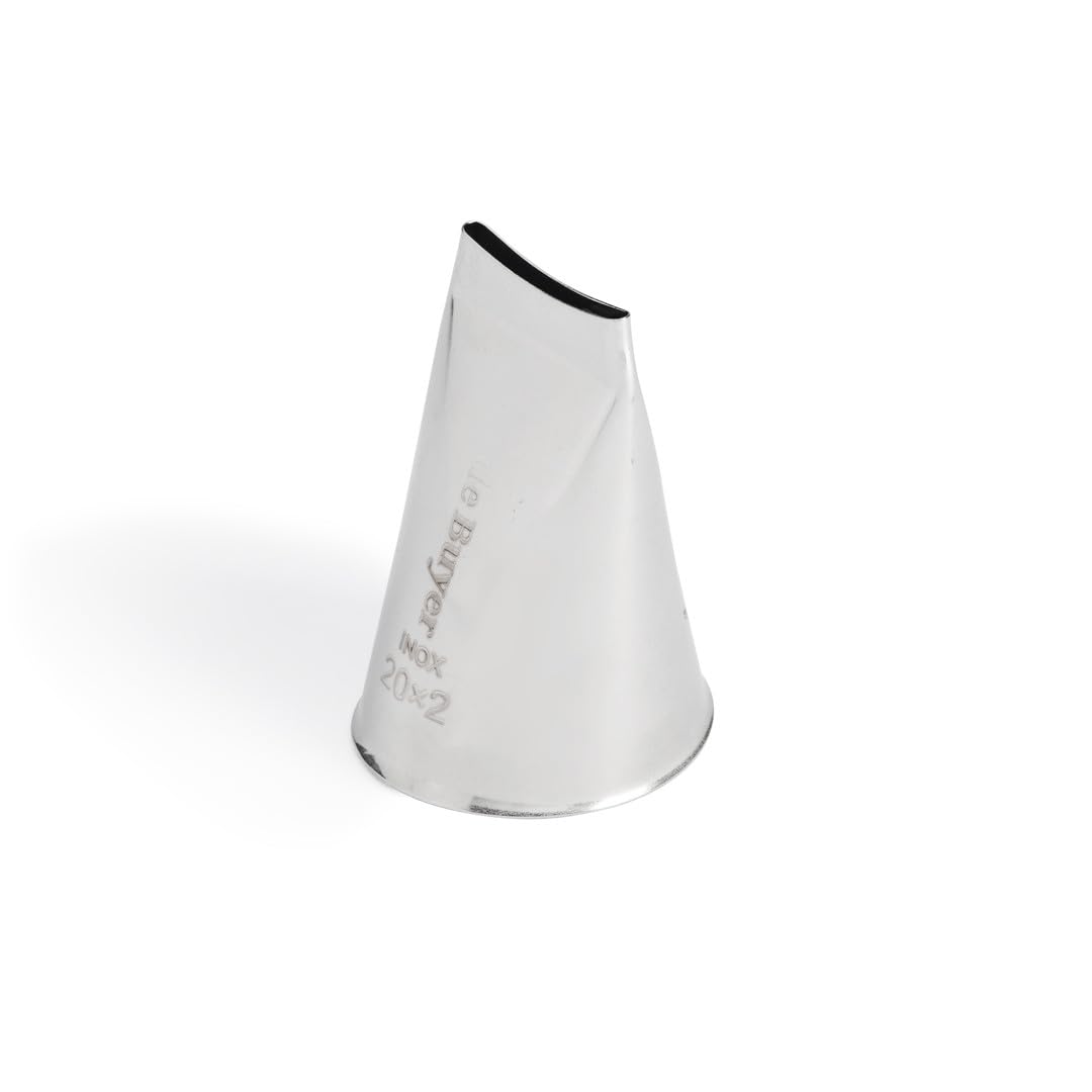 De Buyer 2117.19 Ribbon Nozzle - 20 x 2 mm, Stainless Steel, Grey, Large