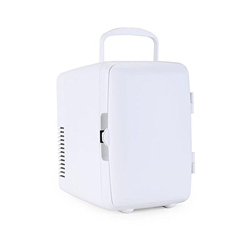 ZJâ“‡ Mini Refrigerator Car refrigerator - 4L Car Refrigerator Portable Cold Box Mini Fridge Student Dormitory Refrigerator Travel Refrigerator Freezer # (Color : White)