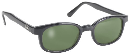 X KD Big Sunglasses Original Harley Biker Shades Black Green 1126