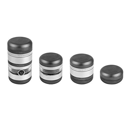 KANNASTOR GR8TR V2 Grinder - Premium Food Grade Quality Aluminum w/Screen Chamber - 8 Pieces - 60 Mesh Stainless Easy Change Screen - Perfect for Herb Spices - Smooth Grind - Storage Lid