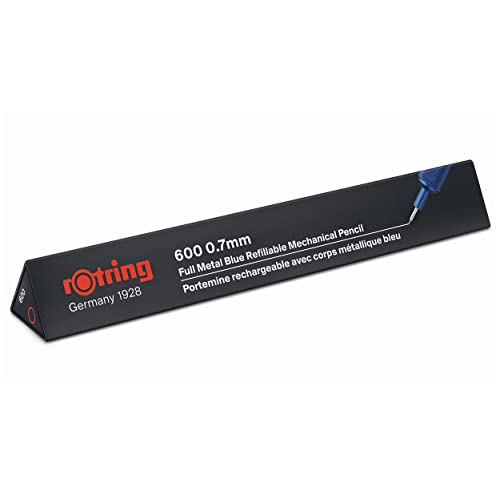 Rotring 600 Mechanical Pencil | HB 0.7mm | Blue Metal Body | Hex Body